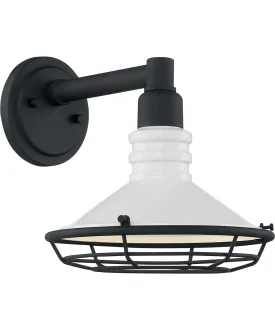 10"H Blue Harbor 1-Light Outdoor Gloss White / Textured Black