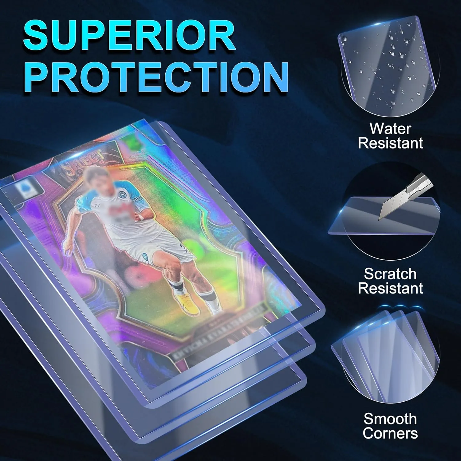 400 Card Sleeves Top Loaders for Cards,3"X4" Baseball Card Protectors,Premium Toploaders for Cards,Hard Plastic Card Holder for Trading Sports Football Game Cards (200 Hard Sleeves 200 Penny Sleeves)