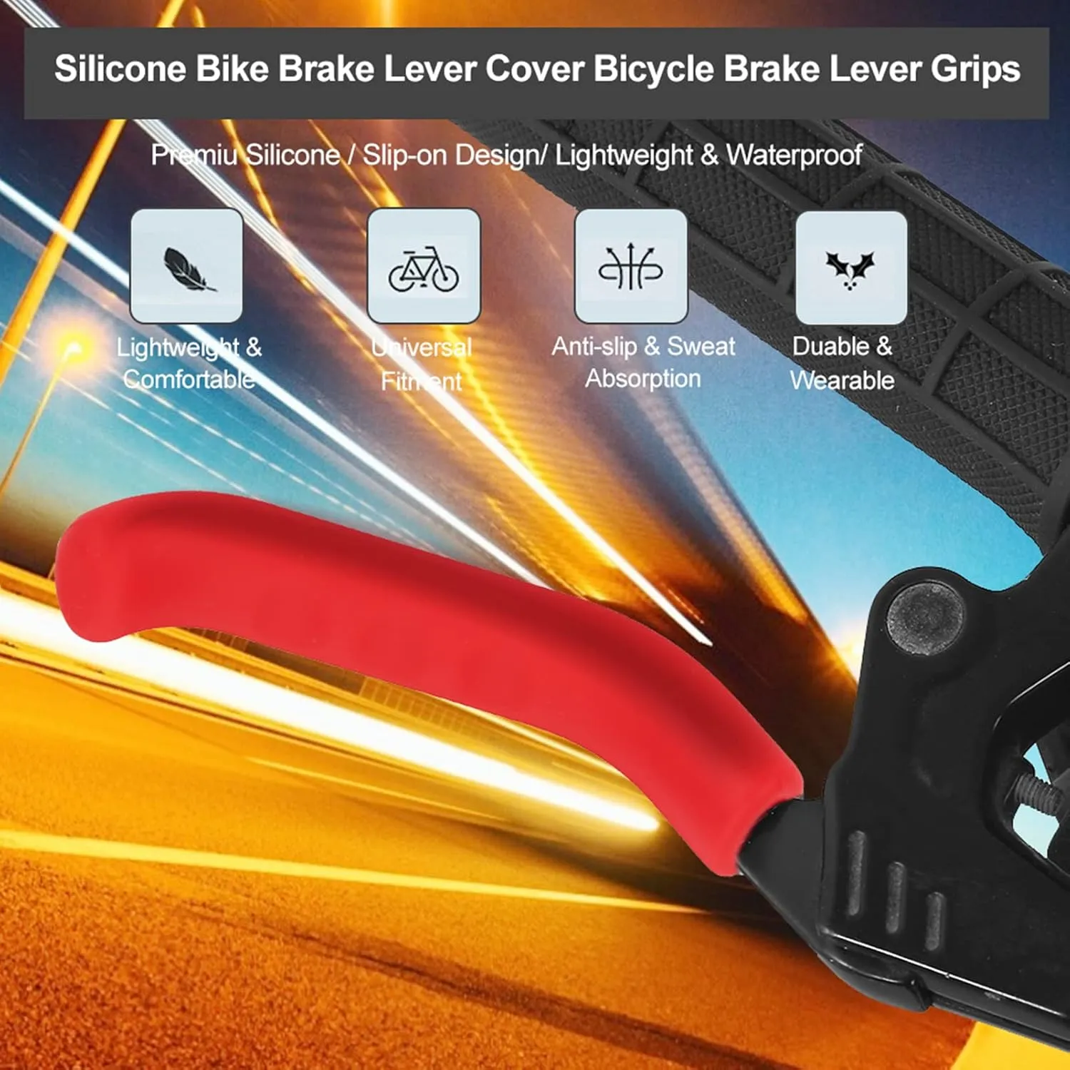 5 Colors Universal Bike Brake Handle Sleeve Waterproof Bike Brake Lever Cover Silicone Grips for Road Bike m