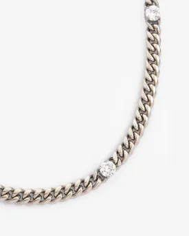 8mm Clear Stone Cuban Chain