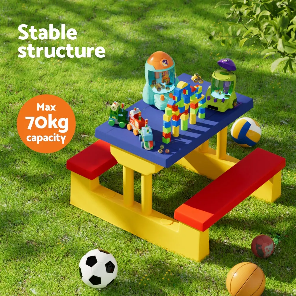 Adjustable Kids Outdoor Table Set with Umbrella - Keezi
