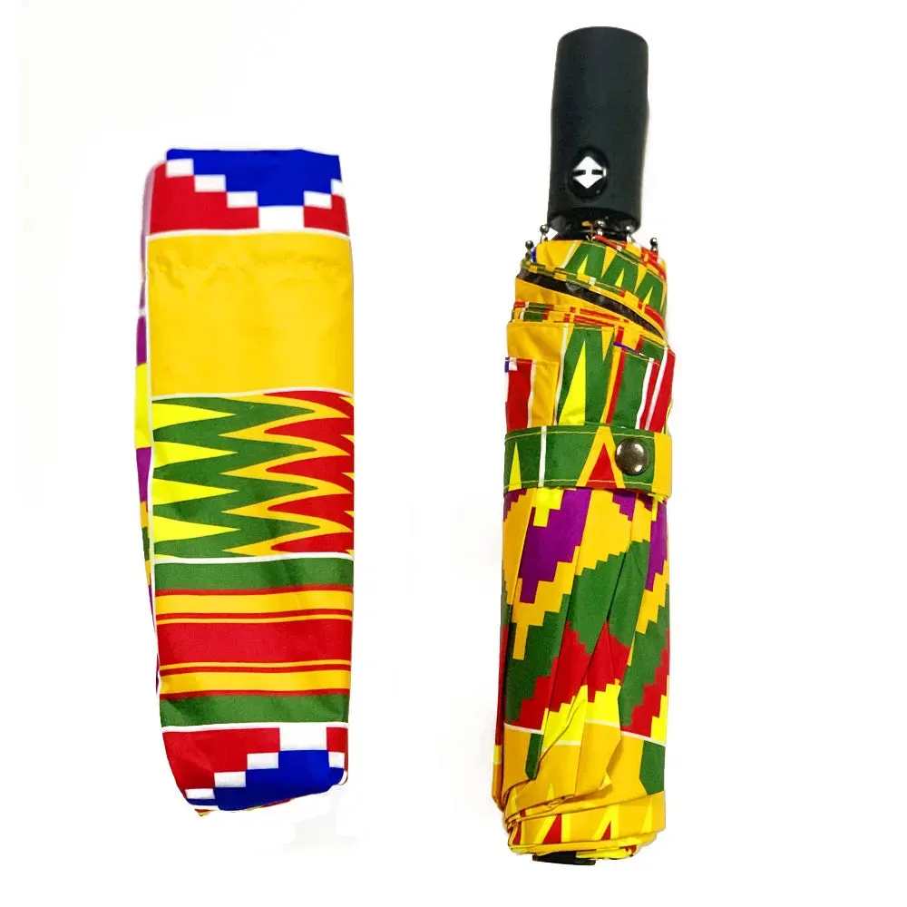 AfroFashion African Designer automatic folding windproof umbrella