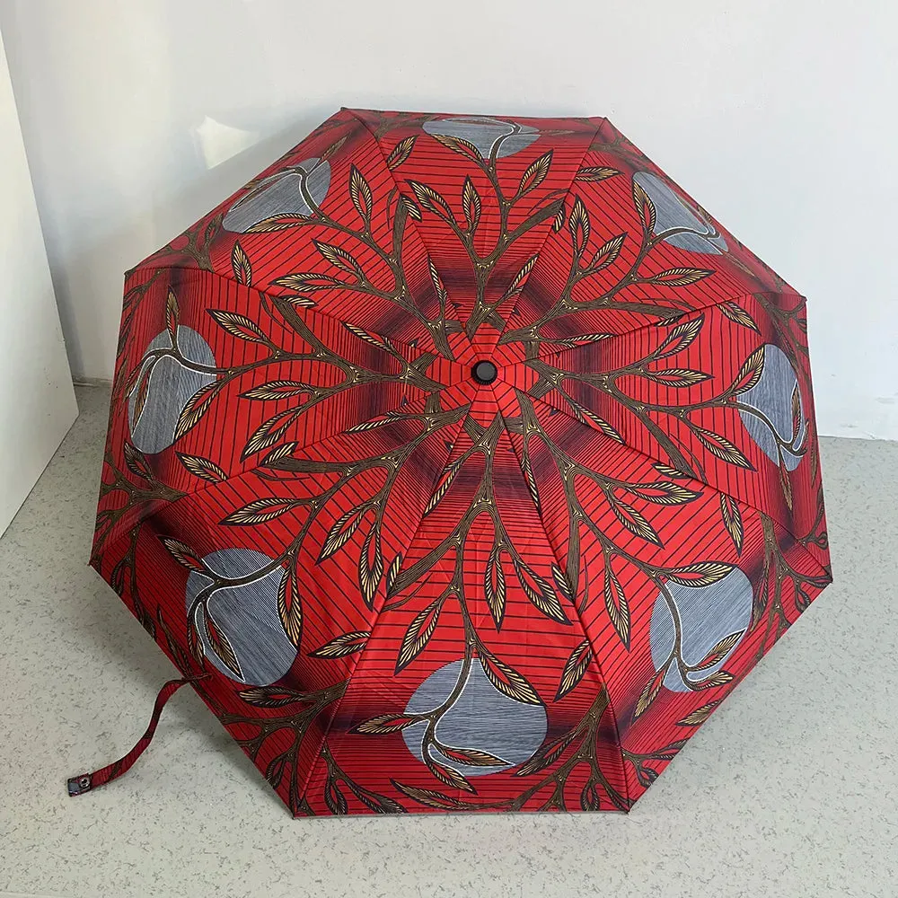 AfroFashion African Designer automatic folding windproof umbrella