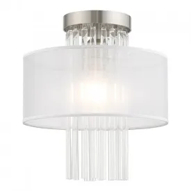 ALEXIS I LIGHT CEILING MOUNT, BRUSHED NICKEL