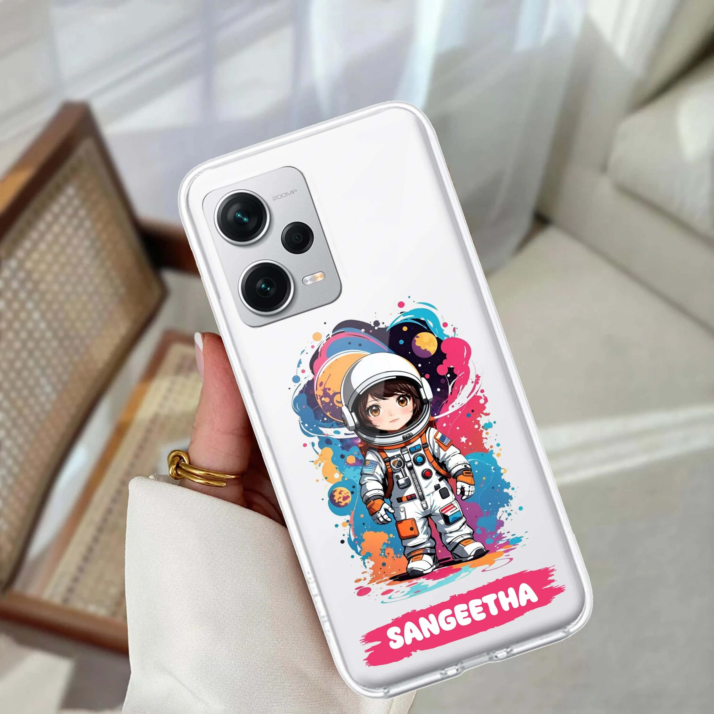 Astronaut Customize Transparent Silicon Case For Redmi/Xiaomi
