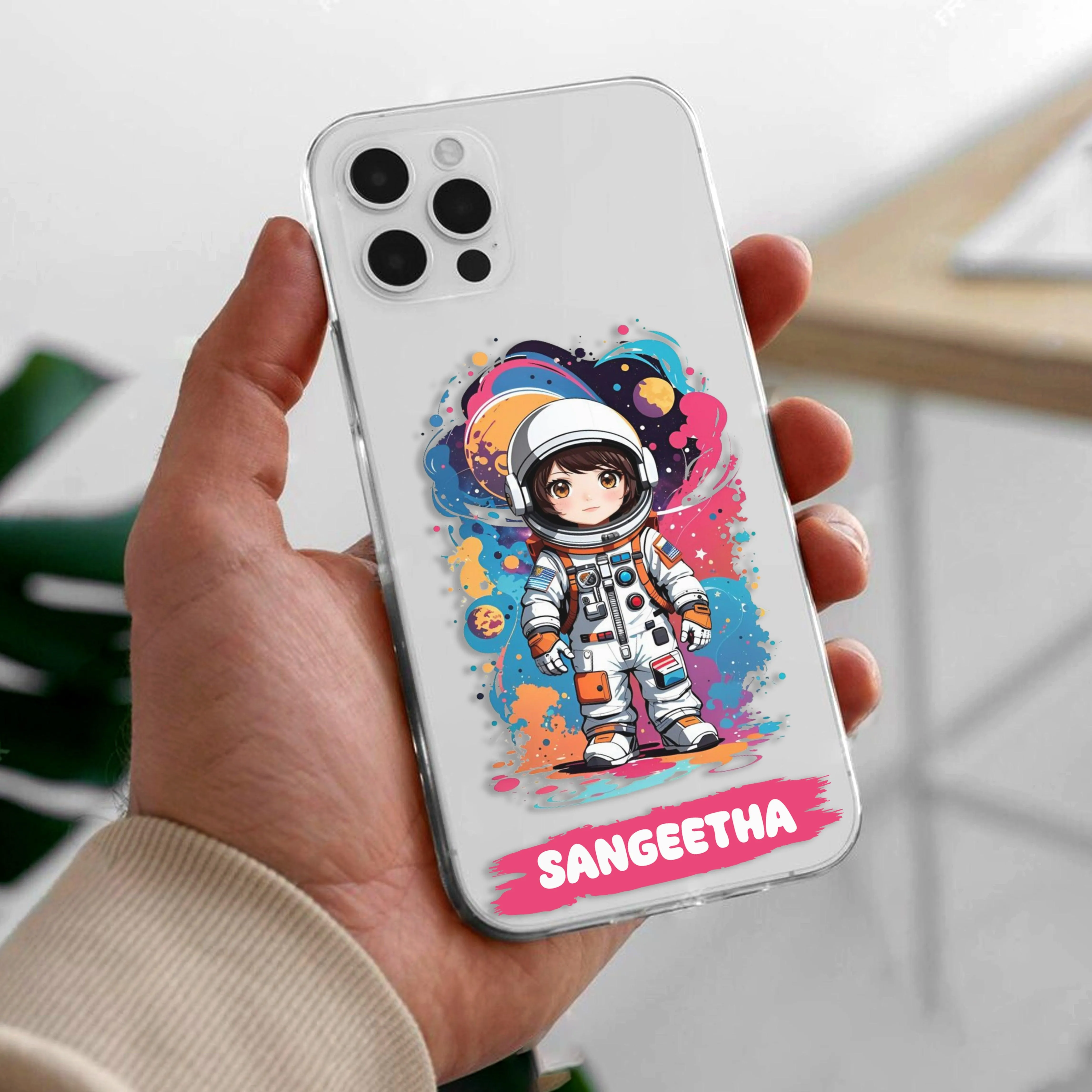 Astronaut Customize Transparent Silicon Case For Redmi/Xiaomi