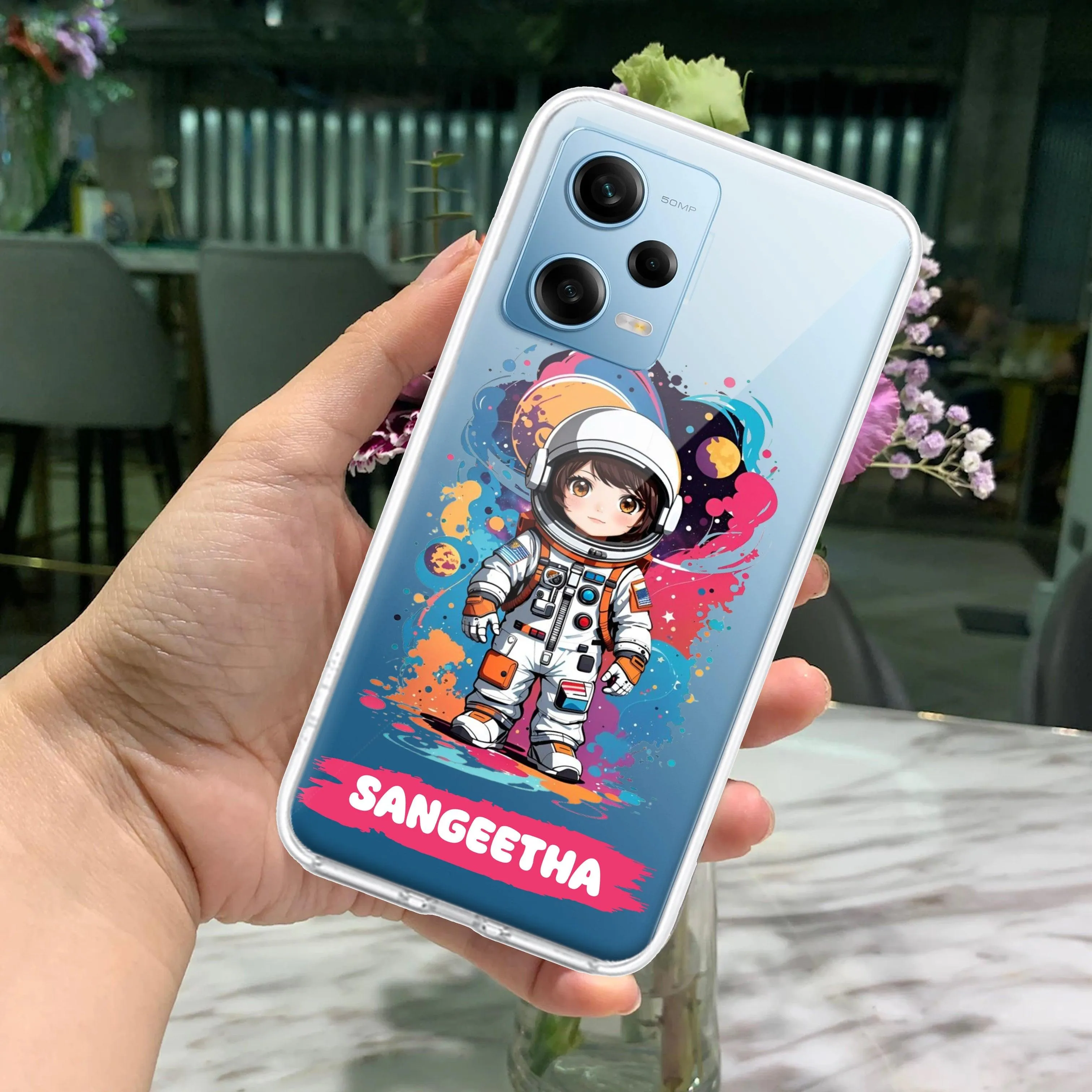 Astronaut Customize Transparent Silicon Case For Redmi/Xiaomi