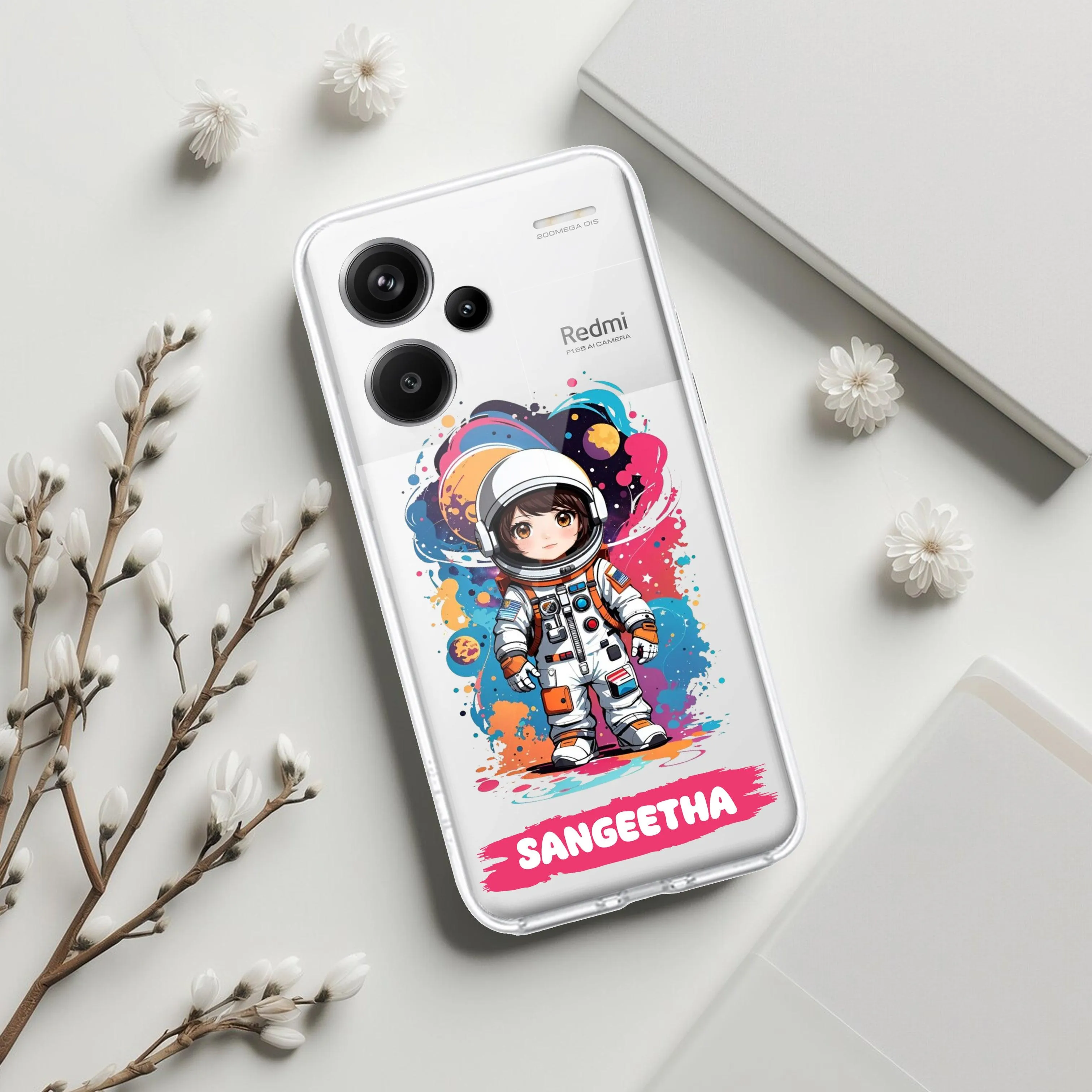 Astronaut Customize Transparent Silicon Case For Redmi/Xiaomi