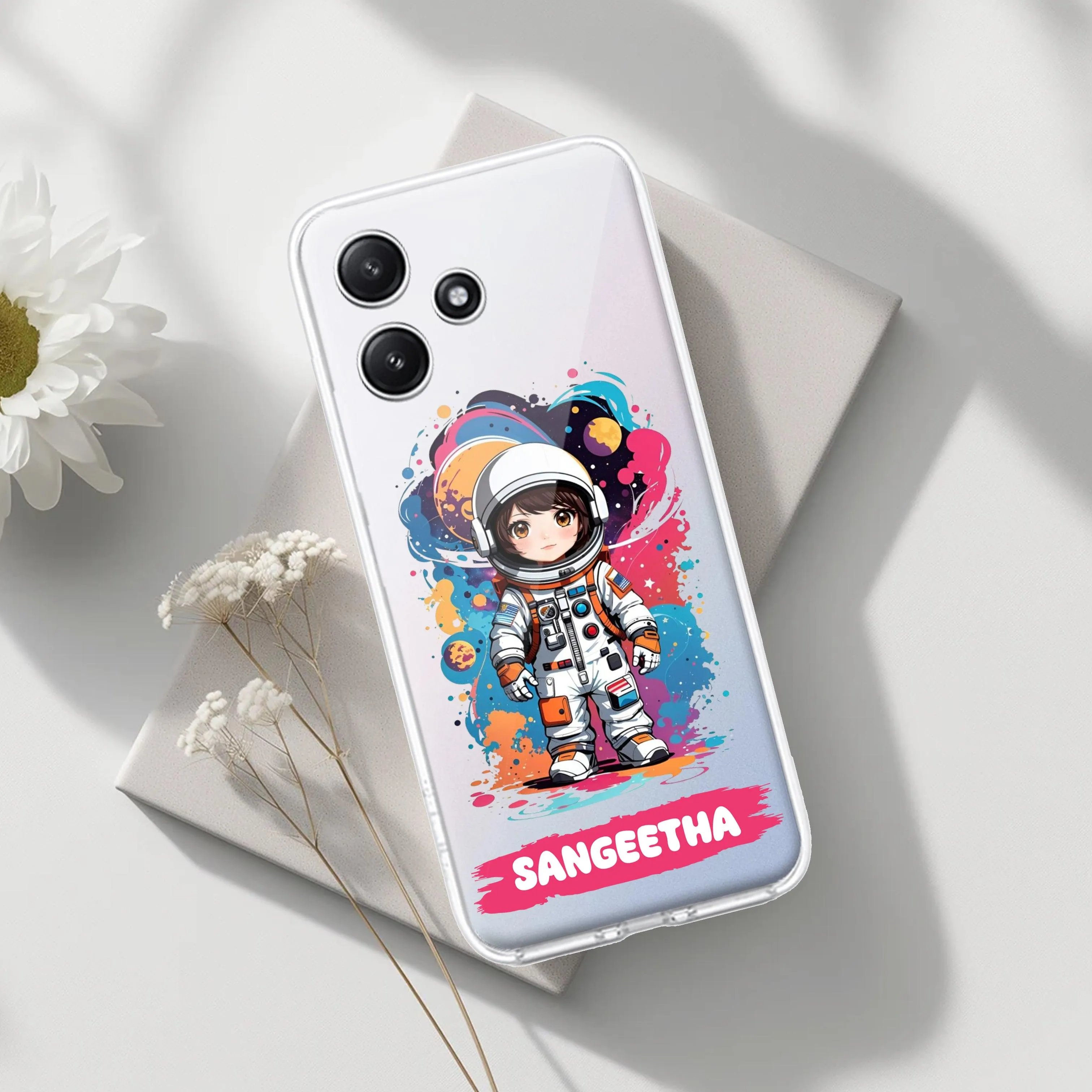 Astronaut Customize Transparent Silicon Case For Redmi/Xiaomi