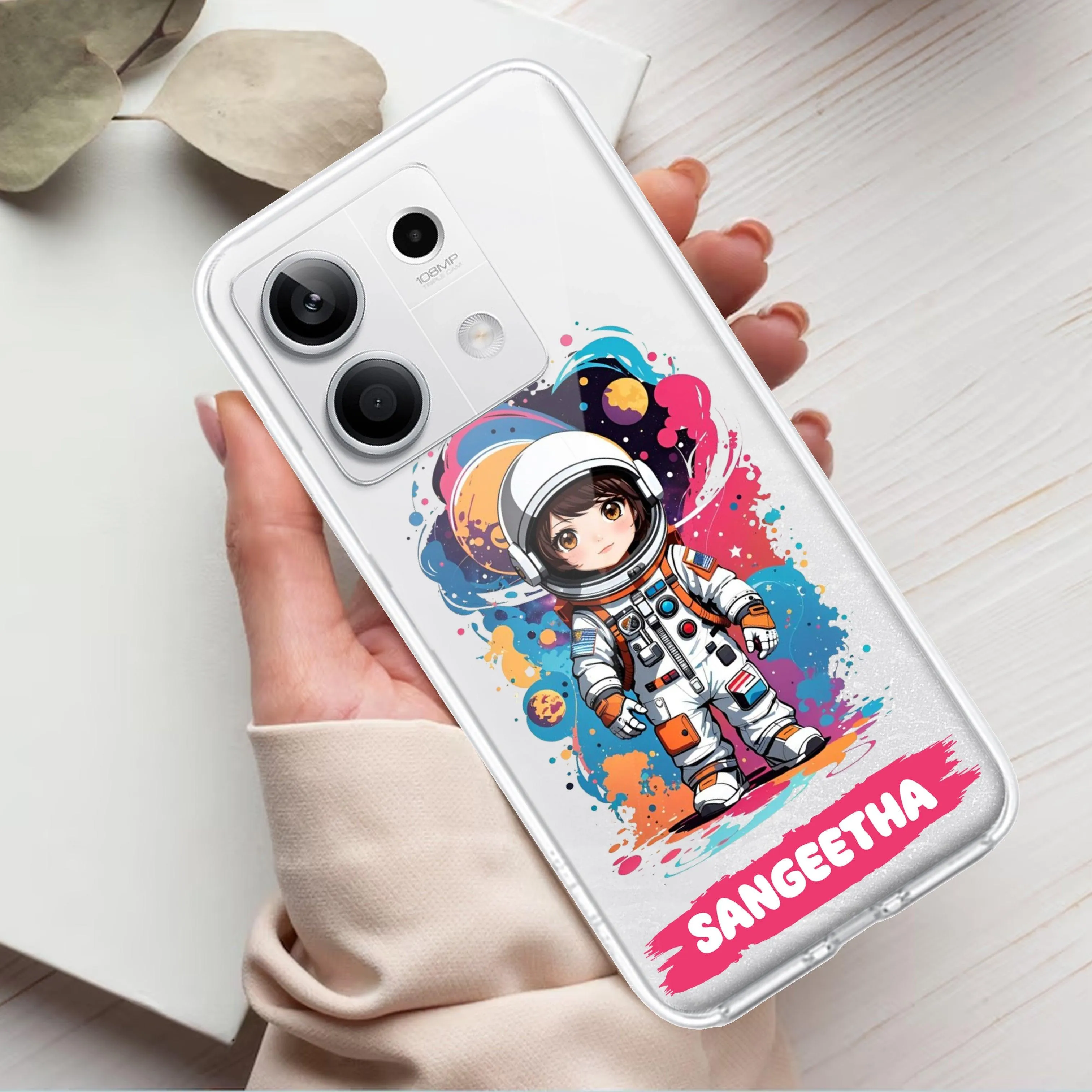 Astronaut Customize Transparent Silicon Case For Redmi/Xiaomi