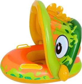 Baby Swimming Float Inflatable, Baby Pool Float Ring with Sun Canopy Inflatable, Inflatable Swimming Floats for Age of 6-36 Months