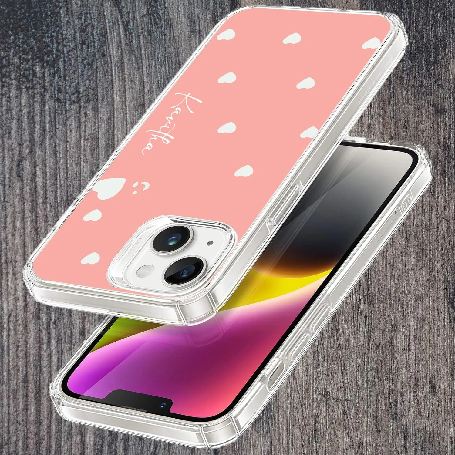 Be Loved Customize Transparent Silicon Case Peach For iPhone