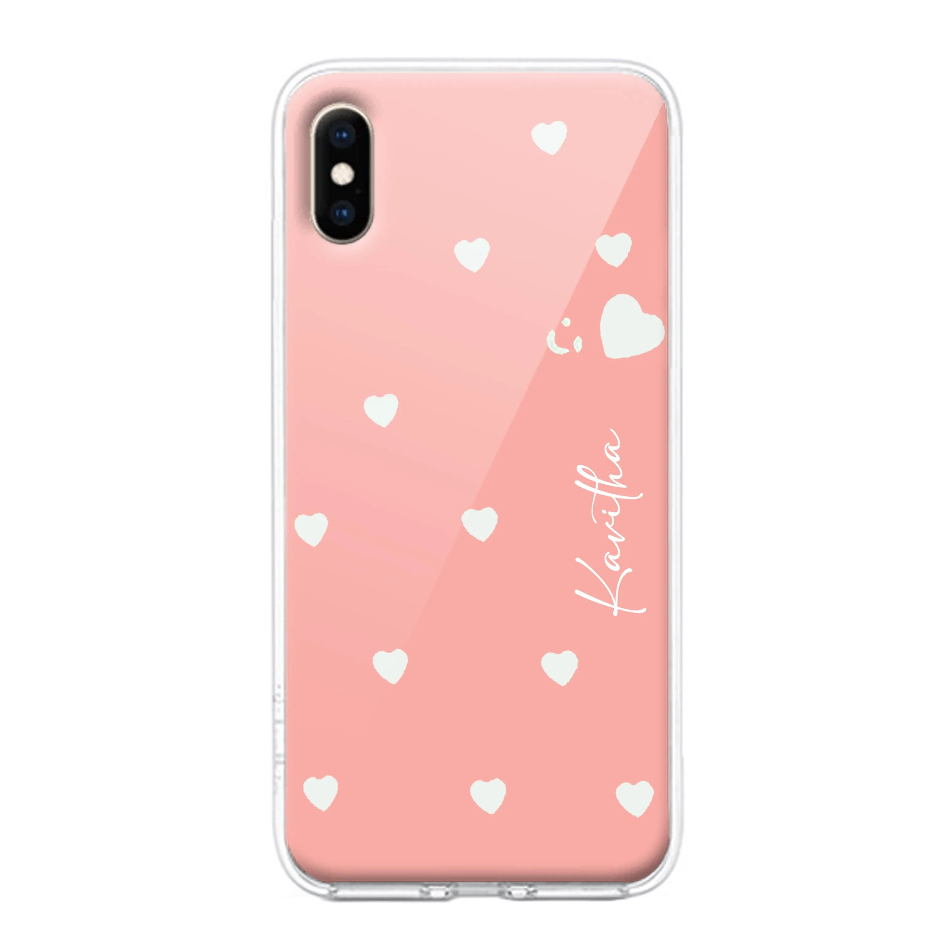 Be Loved Customize Transparent Silicon Case Peach For iPhone