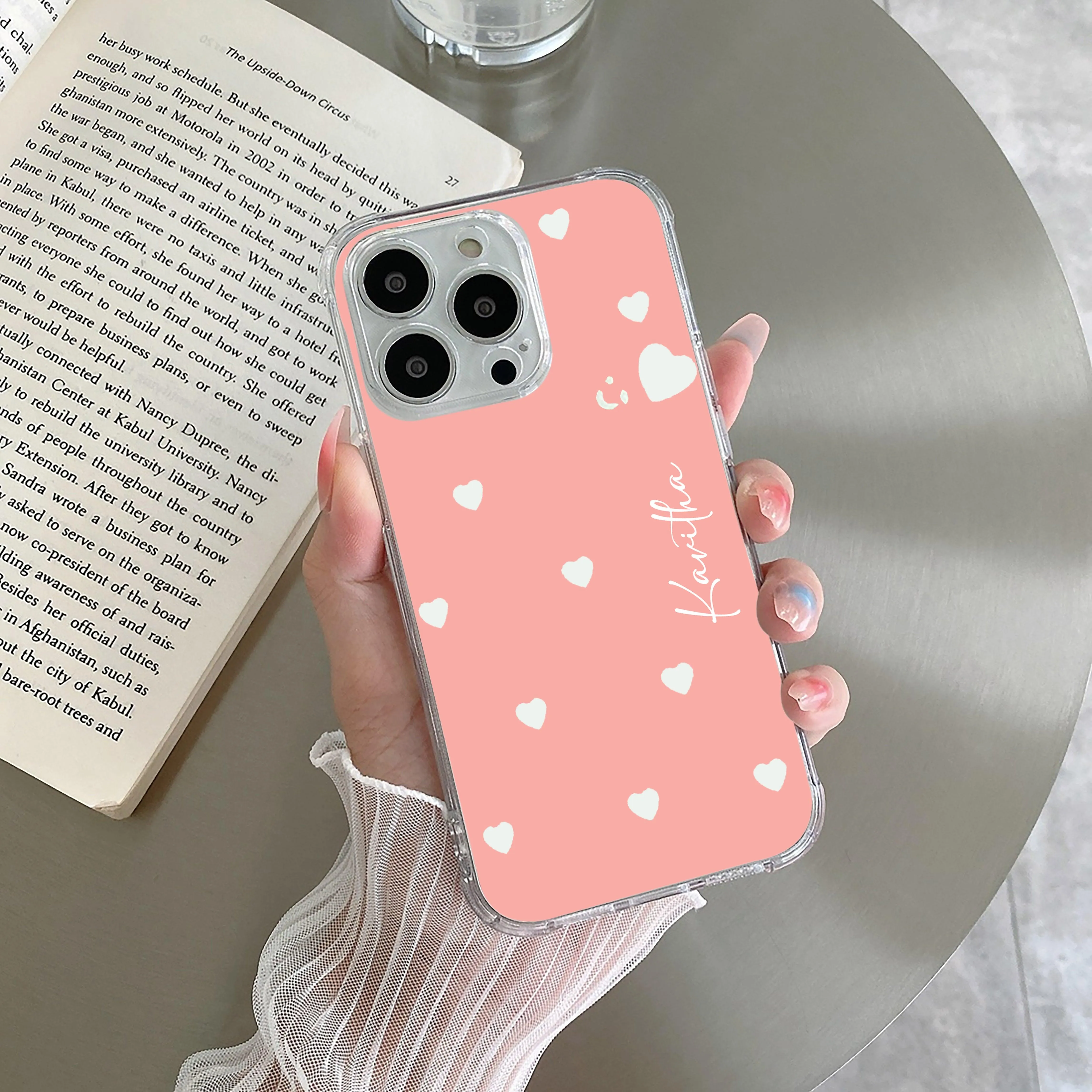 Be Loved Customize Transparent Silicon Case Peach For iPhone