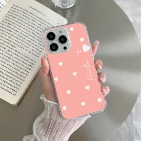 Be Loved Customize Transparent Silicon Case Peach For iPhone