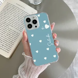 Be Loved Customize Transparent Silicon Case Sky Blue For iPhone