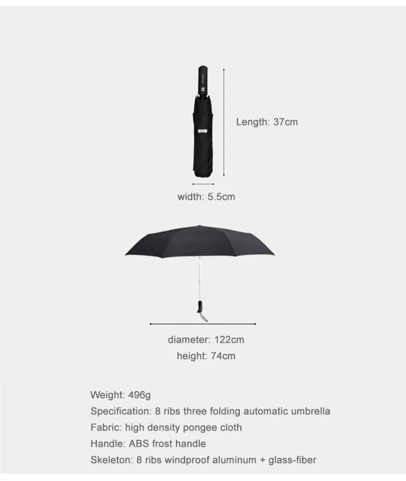 Big 122cm Windproof Umbrella with Automatic Open/Close