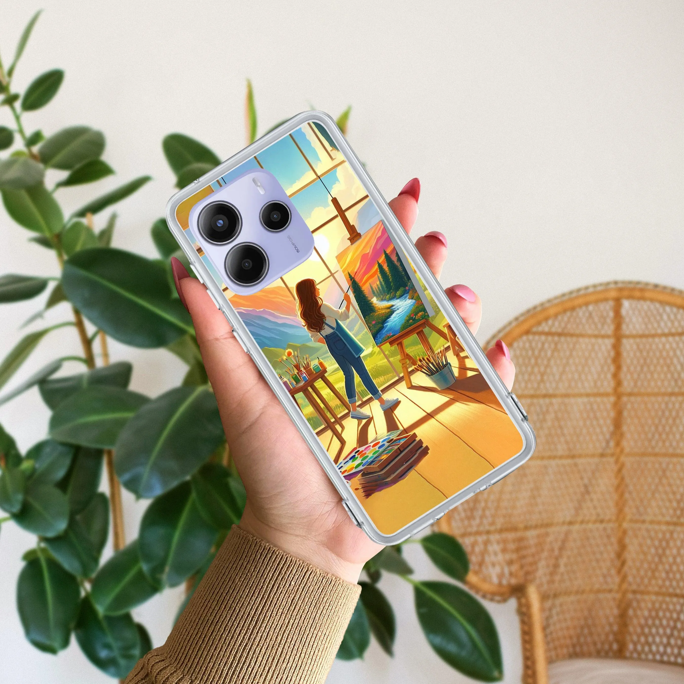 Blue Gradient Marble Customize Transparent Silicon Case For Oppo