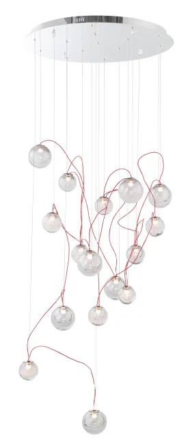 Bobble 16-Light LED Pendant in Polished Chrome