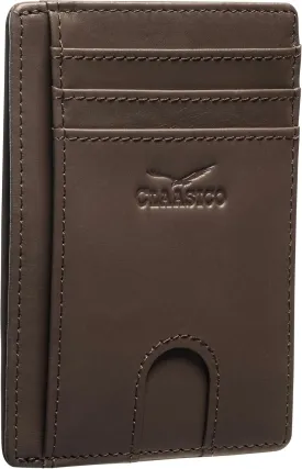 Claasico Front Pocket Small Mens Wallet RFID Blocking Genuine Leather Credit Card Holder