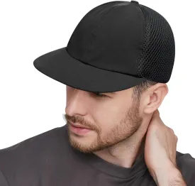 Clakllie 5 Panels Baseball Cap Quick Dry Trucker Hat Cooling Running Hat Flat Bill Cap for Outdoor Breathable Sports Cap