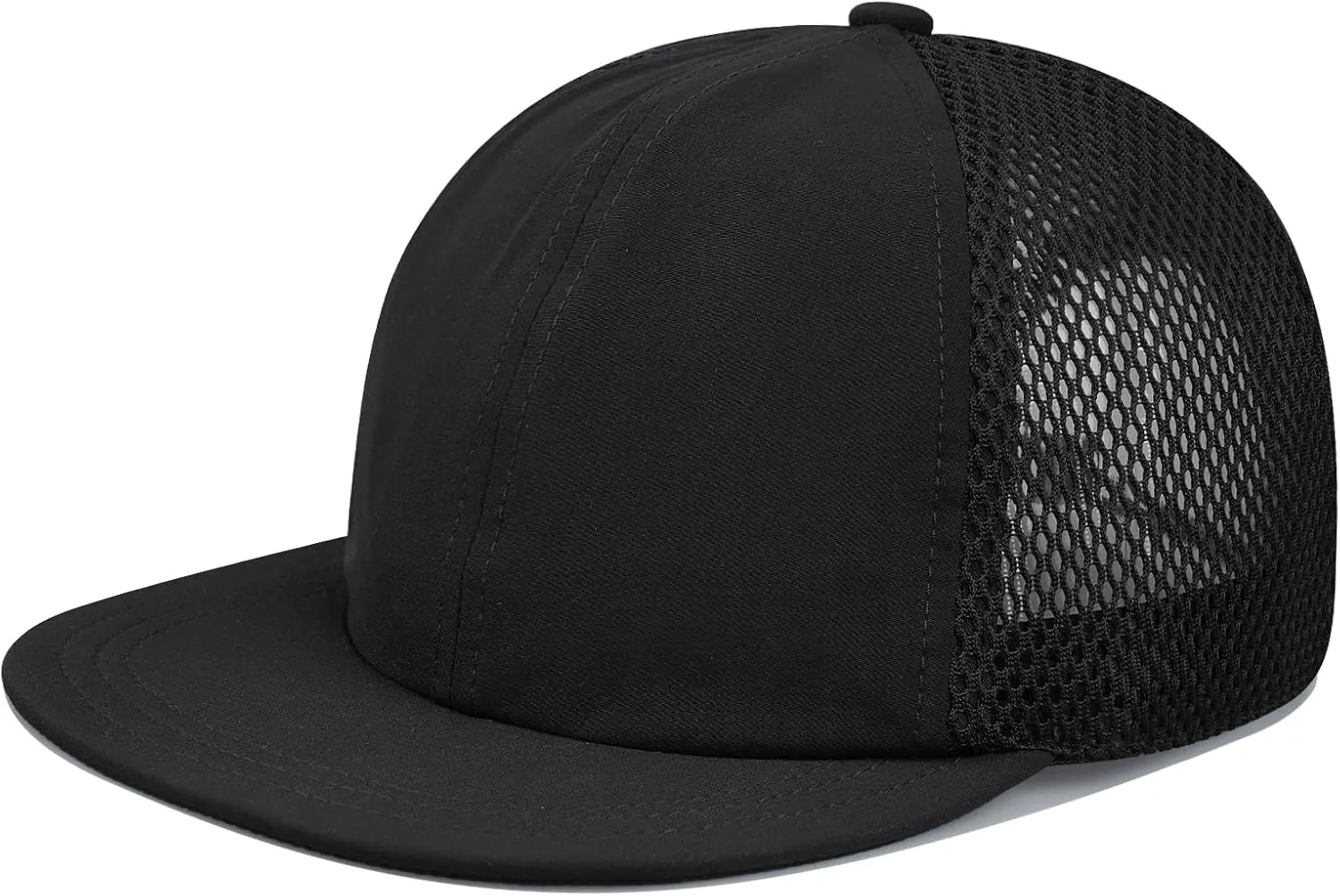 Clakllie 5 Panels Baseball Cap Quick Dry Trucker Hat Cooling Running Hat Flat Bill Cap for Outdoor Breathable Sports Cap