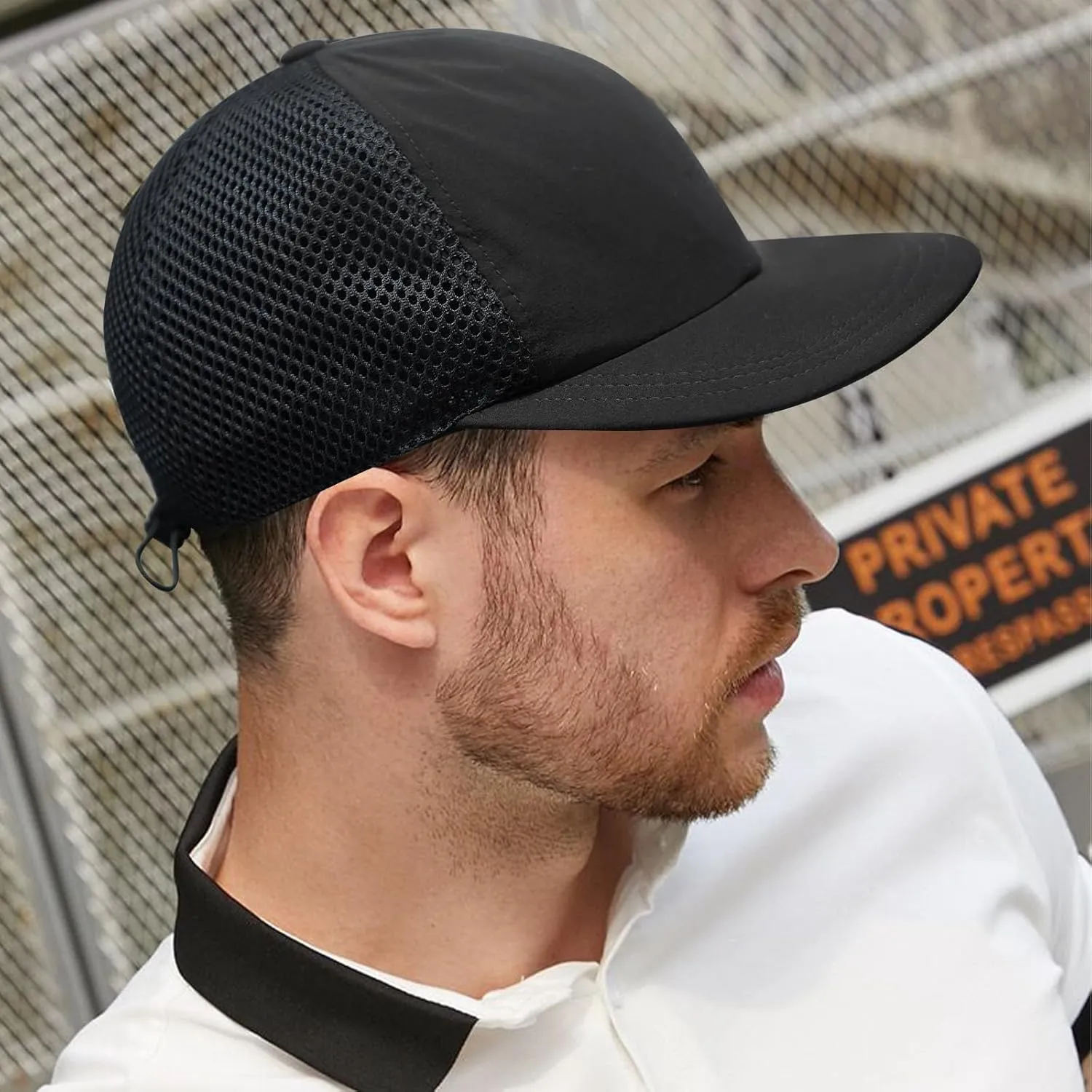 Clakllie 5 Panels Baseball Cap Quick Dry Trucker Hat Cooling Running Hat Flat Bill Cap for Outdoor Breathable Sports Cap