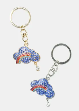 Cloud & Rainbow Keychain