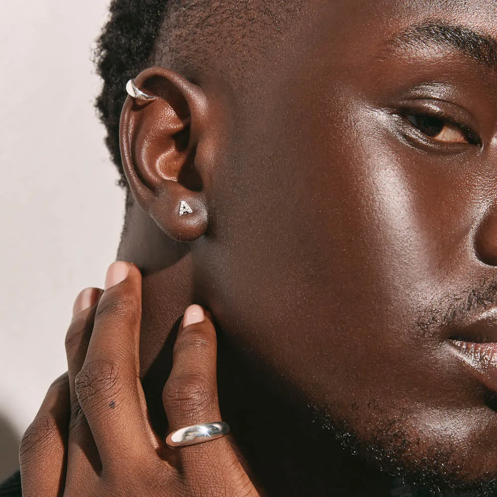 Curve Dome Pinky Ring in Silver