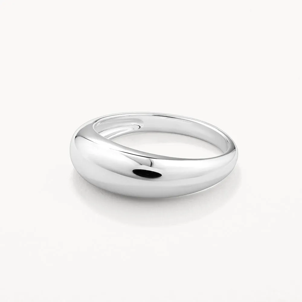 Curve Dome Pinky Ring in Silver