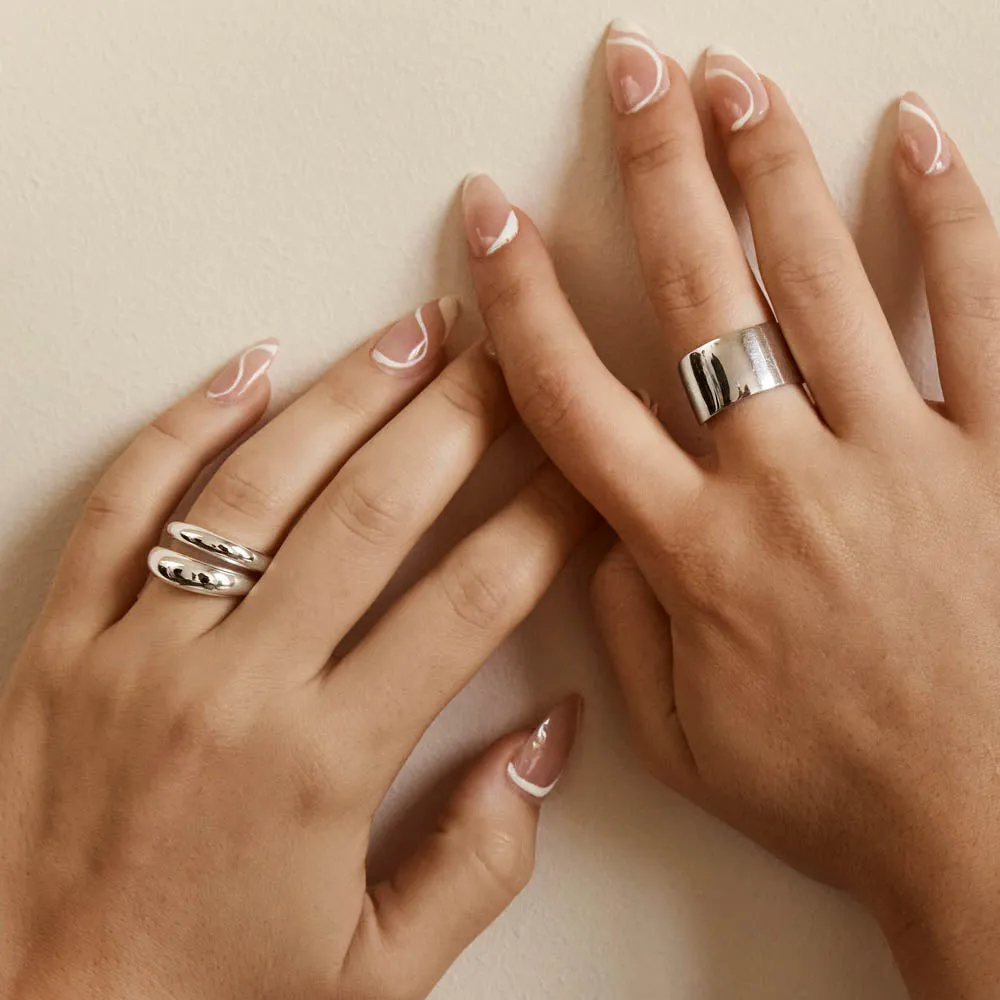 Curve Dome Pinky Ring in Silver