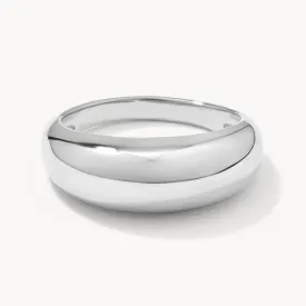Curve Dome Pinky Ring in Silver