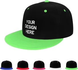 Custom Hip Hop Hat Snapback Hats Personalized Logo Image Baseball Cap Design Your Own Flat Brim Caps for Men Women