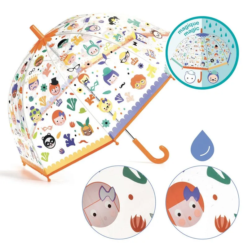 Djeco Faces Colour Change PVC Child Umbrella