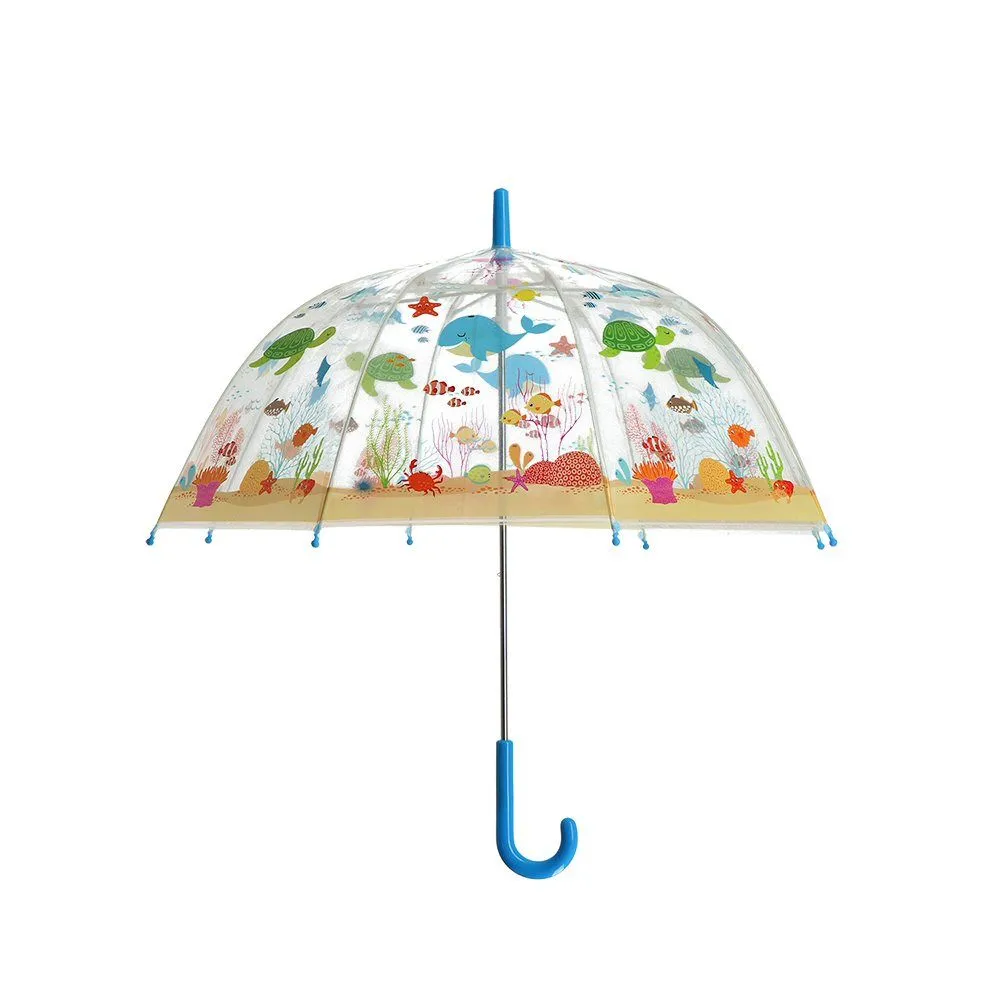 Fallen Fruits 70cm Transparent Sea Life Kids Umbrella