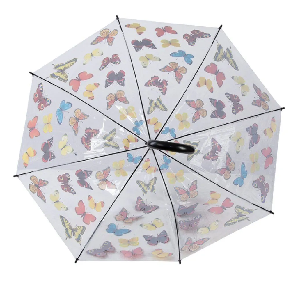 Fallen Fruits Colourful Butterflies Transparent Umbrella