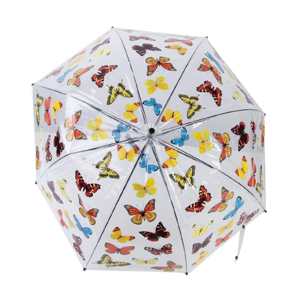 Fallen Fruits Colourful Butterflies Transparent Umbrella