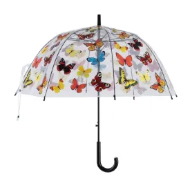Fallen Fruits Colourful Butterflies Transparent Umbrella