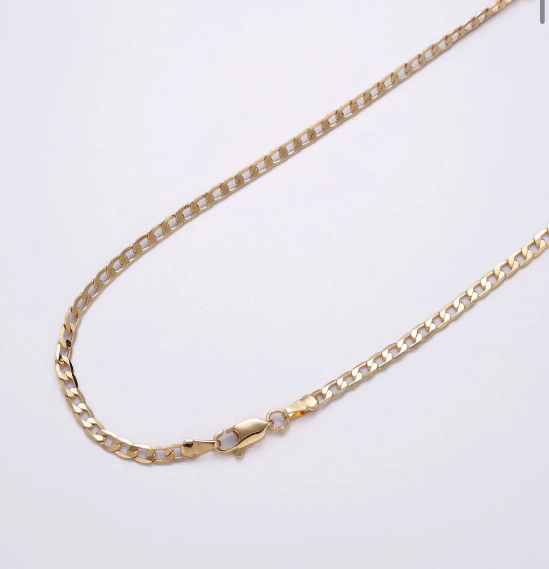 Flat Cuban Link Chain 19.7”