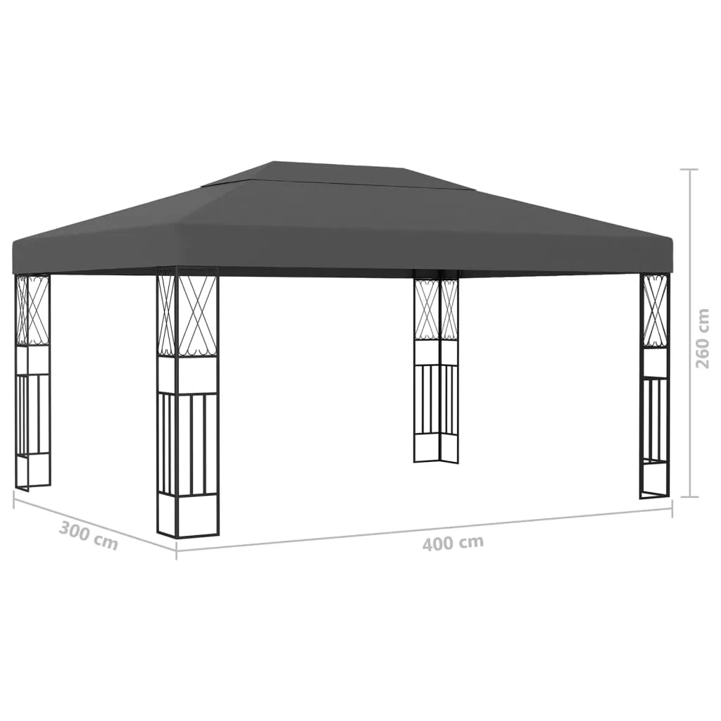 Gazebo 3x4 m Anthracite Fabric
