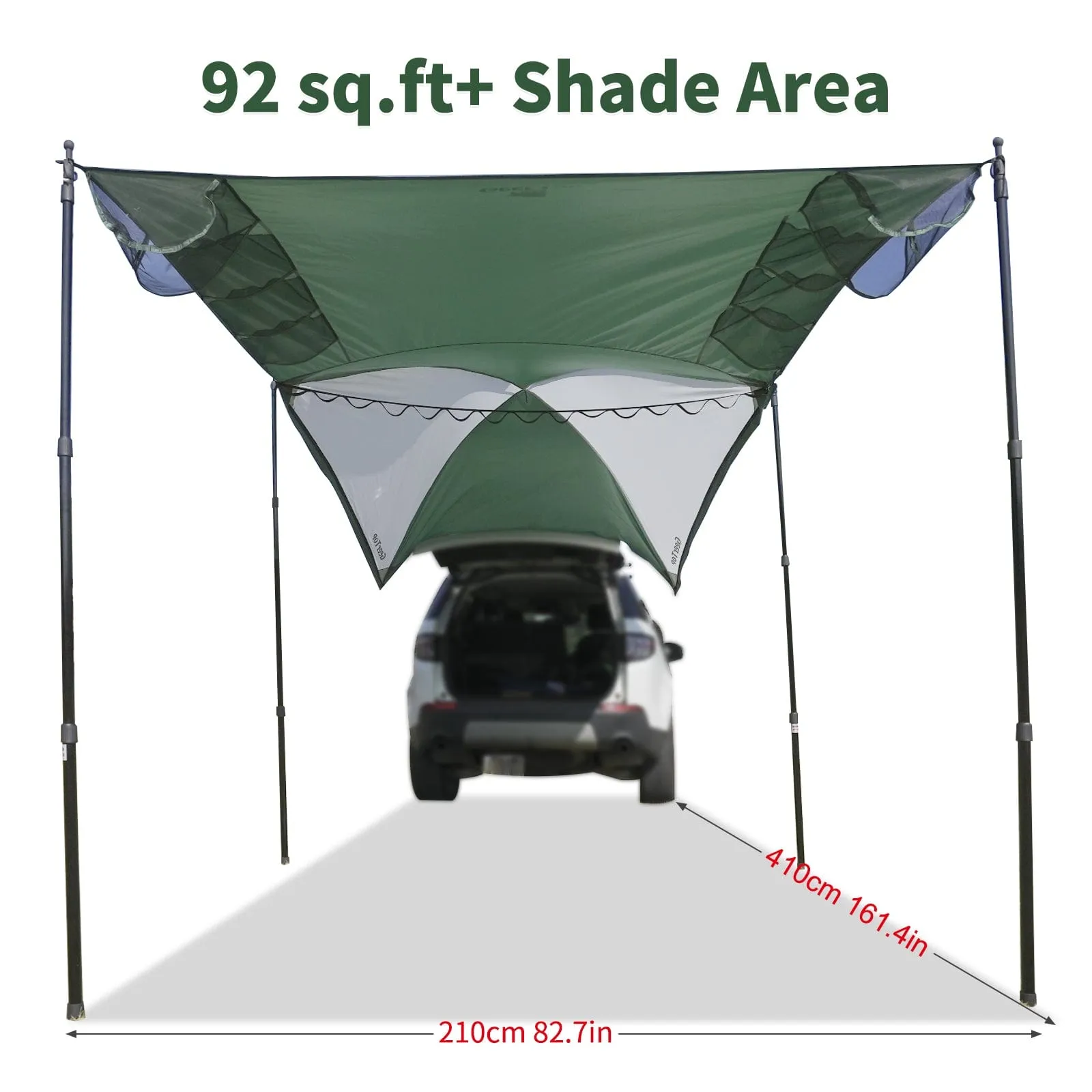 GeerTop Awning Canopy For Family Car Camping