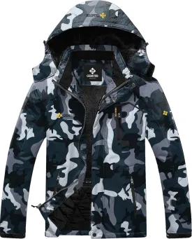 GEMYSE Men's Mountain Waterproof Ski Snow Jacket Winter Windproof Rain Jacket