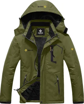 GEMYSE Men's Mountain Waterproof Ski Snow Jacket Winter Windproof Rain Jacket