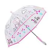 Girl's Clear Citi Scape Print 17" Umbrella