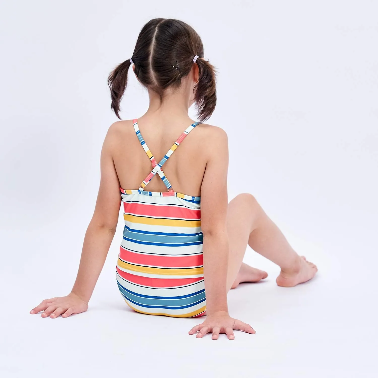 Girls Two Piece Tankini Swimsuit Hawaiian Ruffle Swimwear Bathing Suit Set