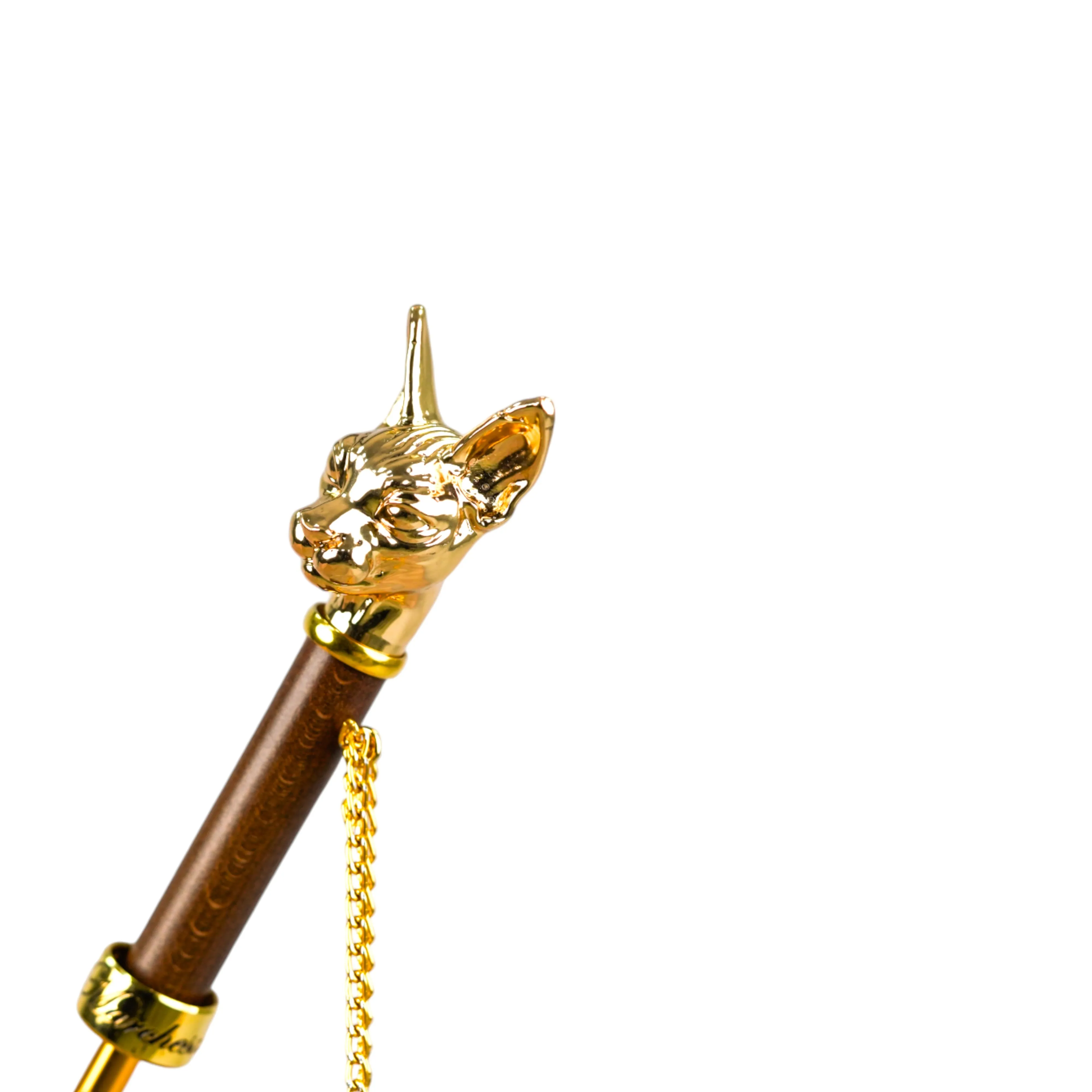 il Marchesato Umbrella with 24K Gold plated Cat Handle