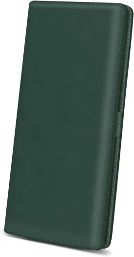 Immaturus Womens Wallet, Blue Green Slim Thin RFID Blocking Card Wallets, Bifold PU Leather Credit Card Holder Organizer, Cute Cash Clutch Long Billfold with Zipper Coin Pocket Ladies Girls Gift