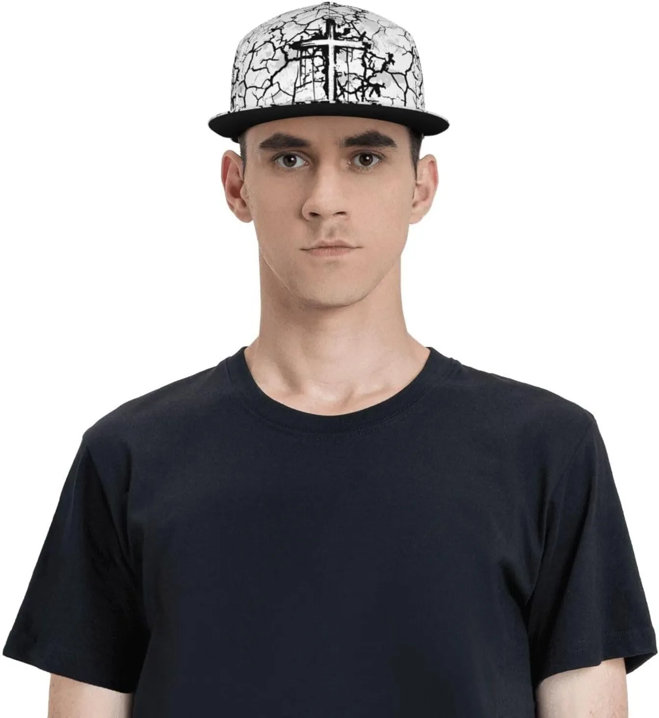 Jesus Baseball Cap for Men Adjustable Flat Bill Brim Cap for Travel Hiking and Outdoor Sports