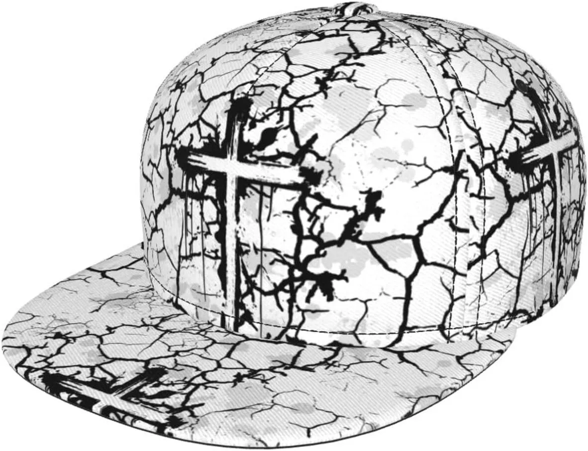 Jesus Baseball Cap for Men Adjustable Flat Bill Brim Cap for Travel Hiking and Outdoor Sports