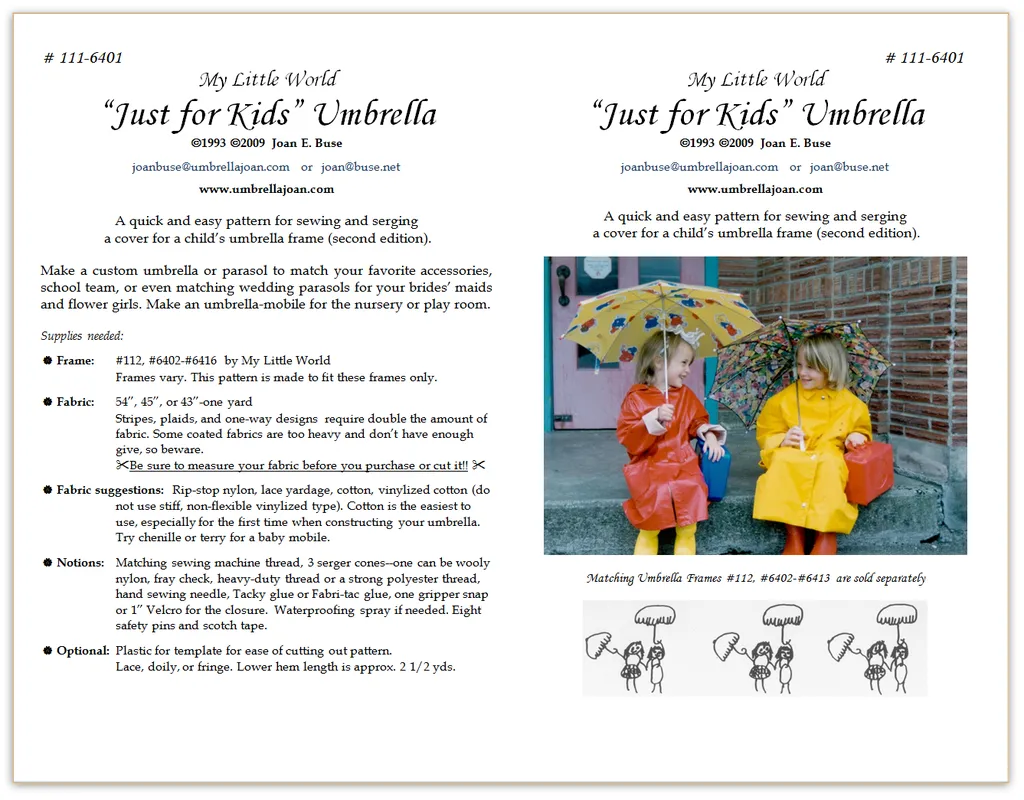 Just for Kids,  Umbrella Pattern